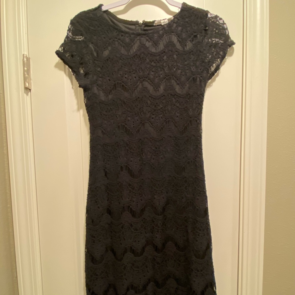 Womens black lace dress